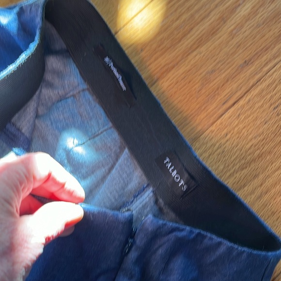 Talbots Portland Trouser pants denim blue slacks Size 16 flattering side zipper - Picture 5 of 10